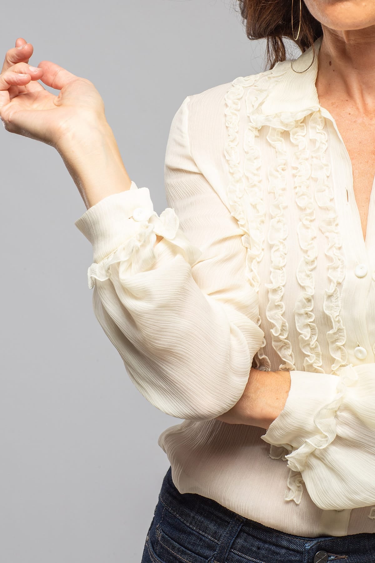 Pascal Chiffon Subtle Ruffle Front - AXEL'S