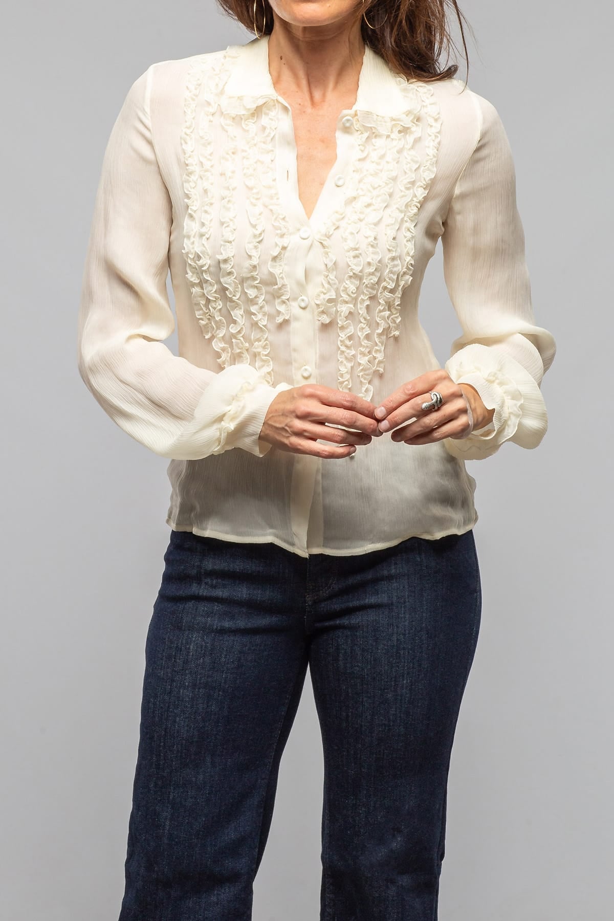 Pascal Chiffon Subtle Ruffle Front - AXEL'S