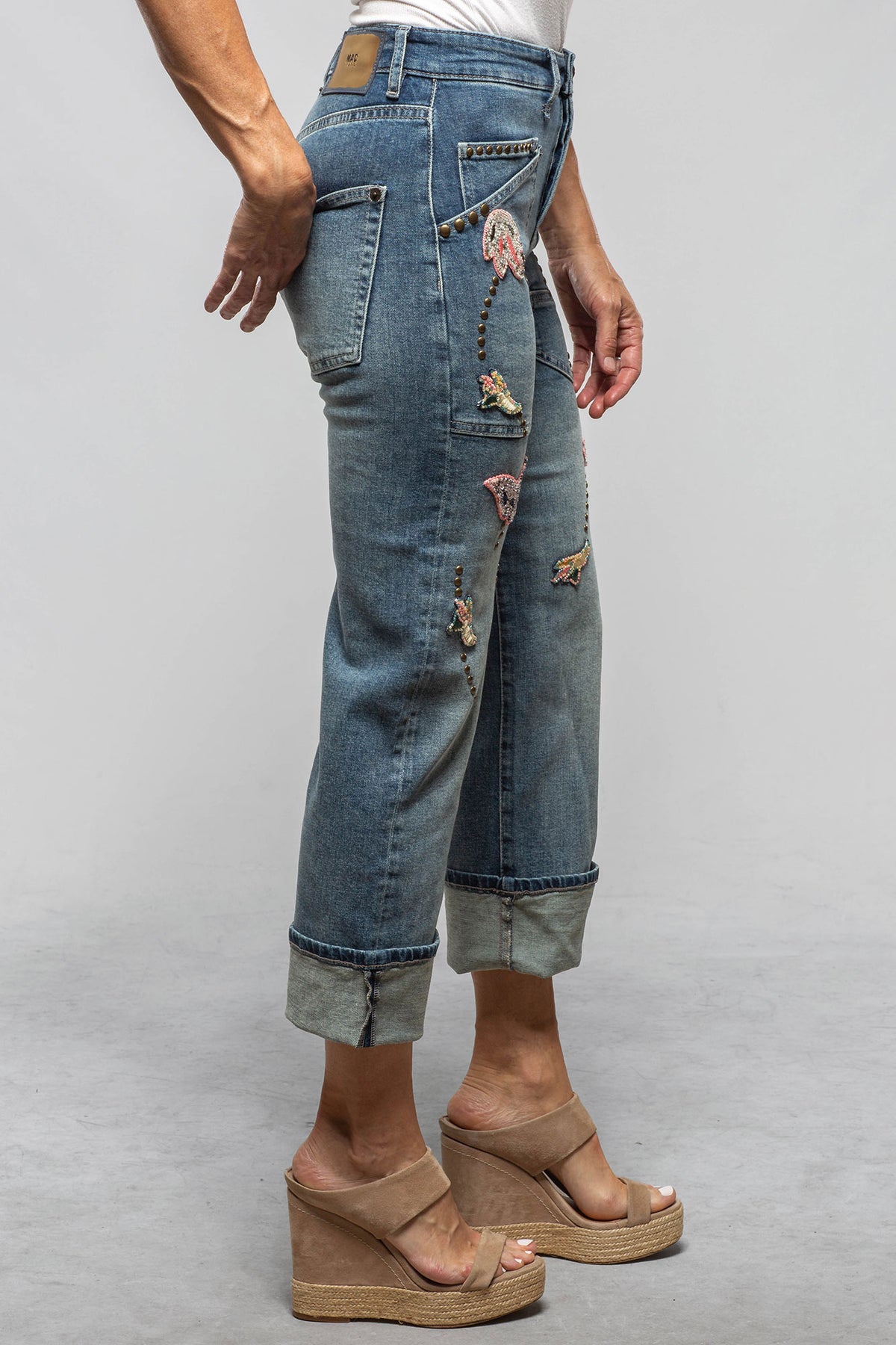 Mac Jeans MAC Baggy Boheme In Blueish Green Tinted Ladies - Pants - Jeans