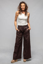 MAC Britt Pure Linen Pant In Truffle Brown - AXEL'S