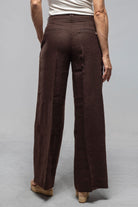 MAC Britt Pure Linen Pant In Truffle Brown - AXEL'S