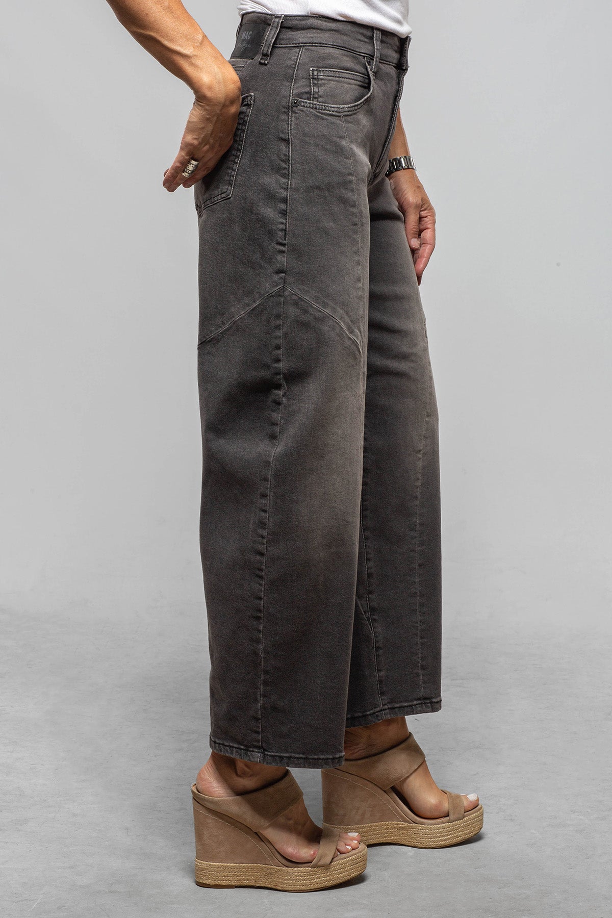 Mac Jeans MAC Dakota Barrel Seam In Anthracite Ladies - Pants - Jeans