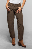 Mac Jeans MAC Danni 2.3 Corduroy In Olive Night Ladies - Pants - Jeans
