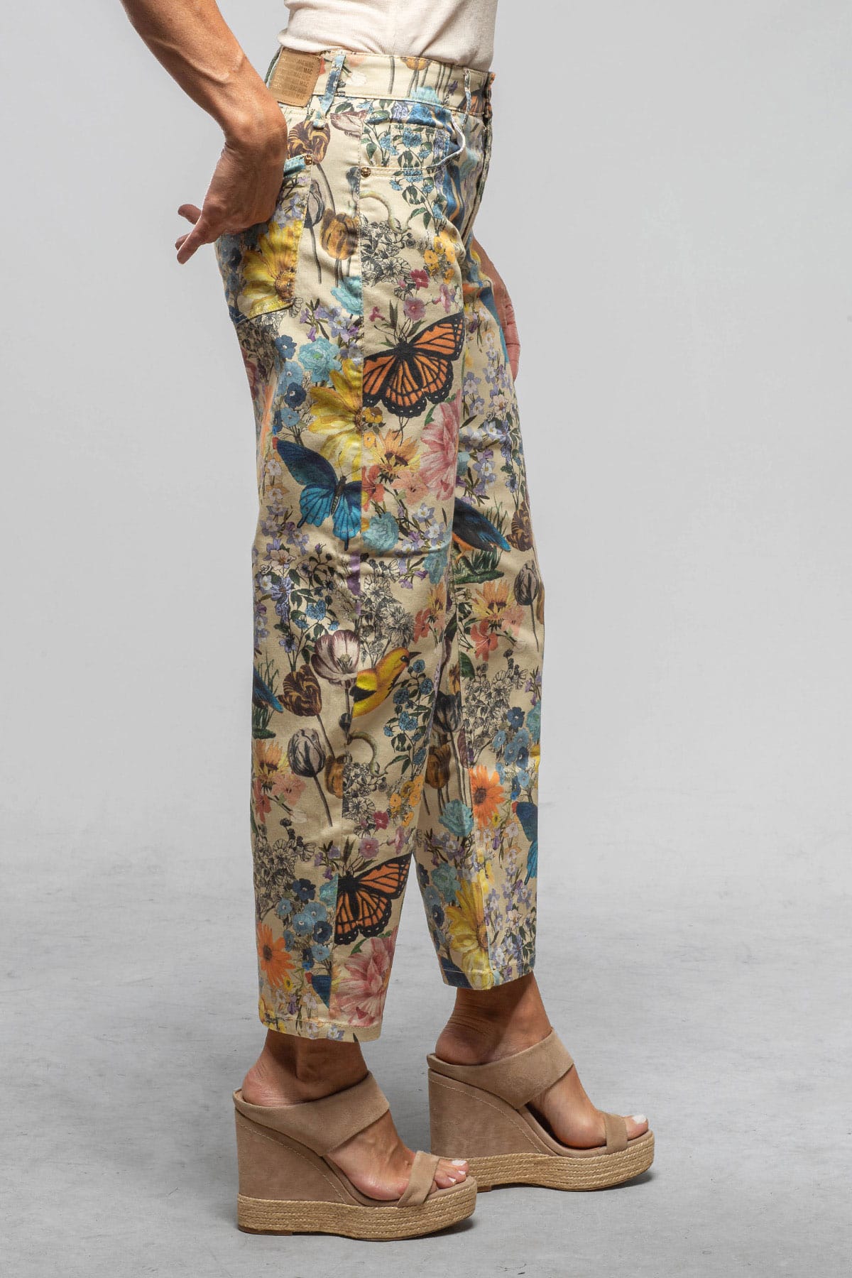 Mac Jeans MAC Danni Authentic Stretch Barrel In Gravel Multicolor Print Ladies - Pants - Jeans