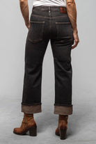 Mac Jeans MAC Dream Baggy Straight In Brown Tinted Black Ladies - Pants - Jeans
