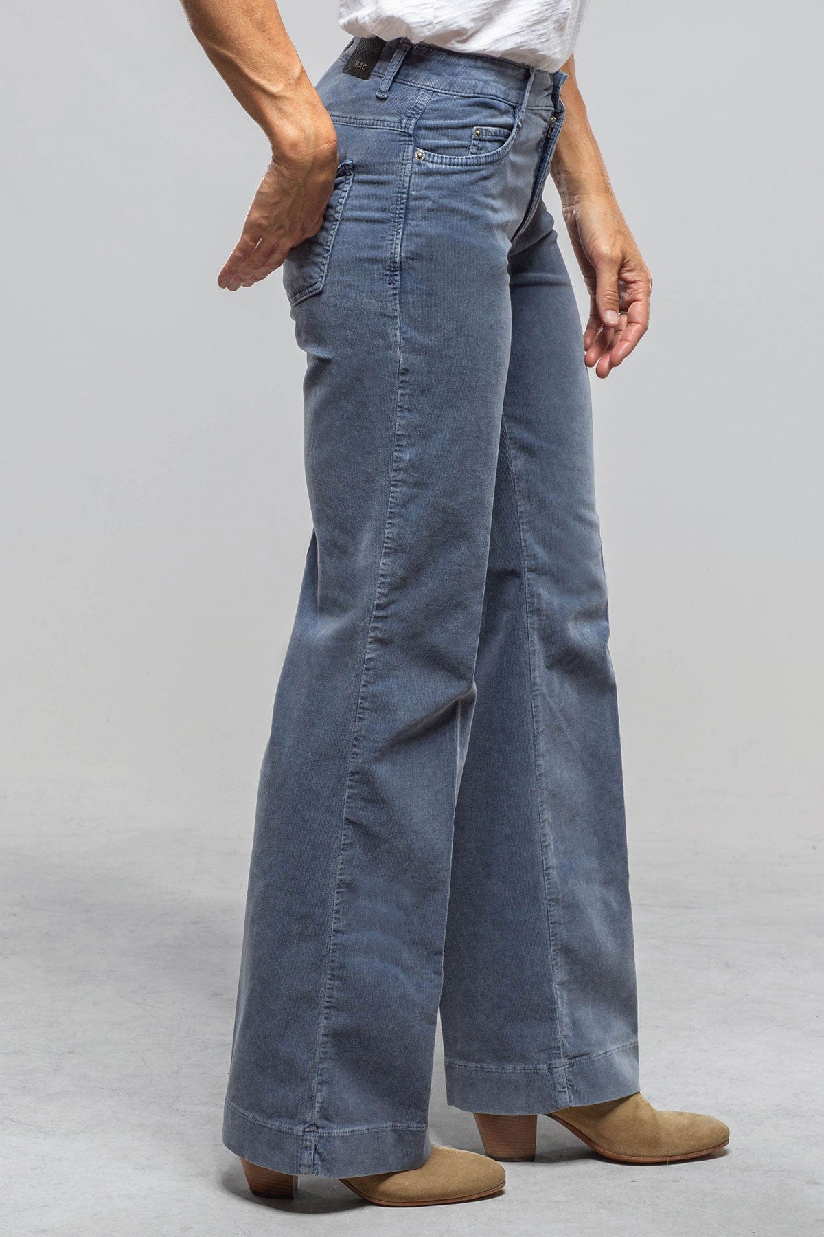 Mac Jeans MAC Dream Wide Corduroy In Grisaille Blue Ladies - Pants - Jeans
