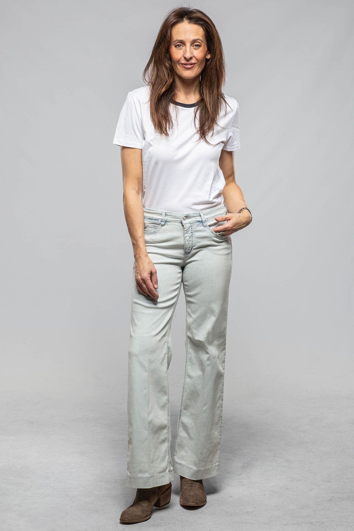 MAC Damen Slim-Fit Jeans Dream Chic – Bequeme Stretch-Jeans Mit Reißverschluss-Detail