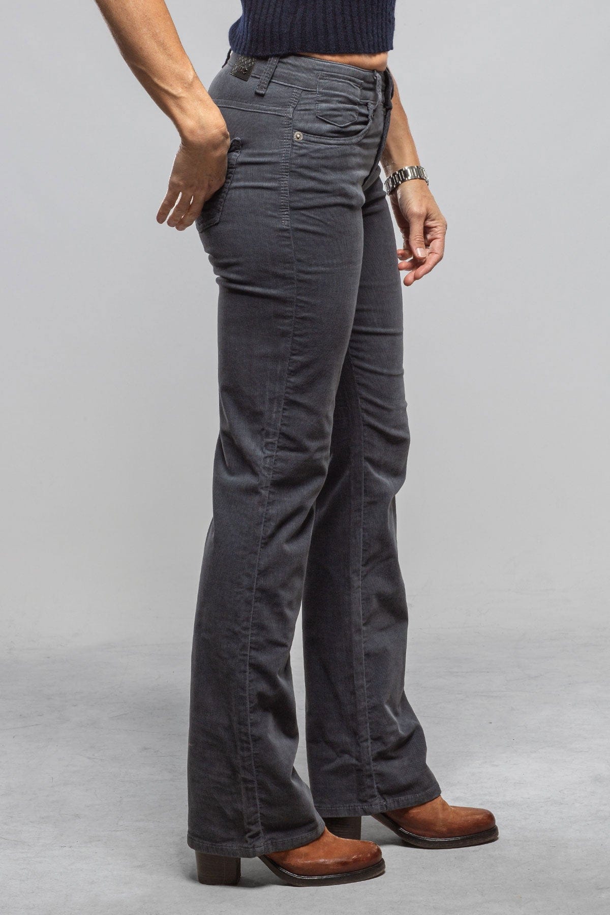 Mac Jeans MAC Laura Baby Soft Cord In Steel Blue Ladies - Pants - Jeans