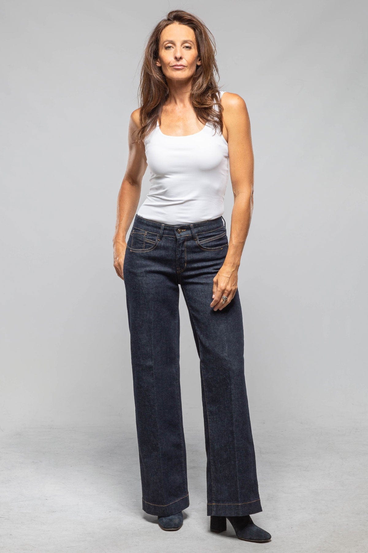 MAC Palazzo Authentic Comfort Denim In Fashion Rinsed - AXEL'S