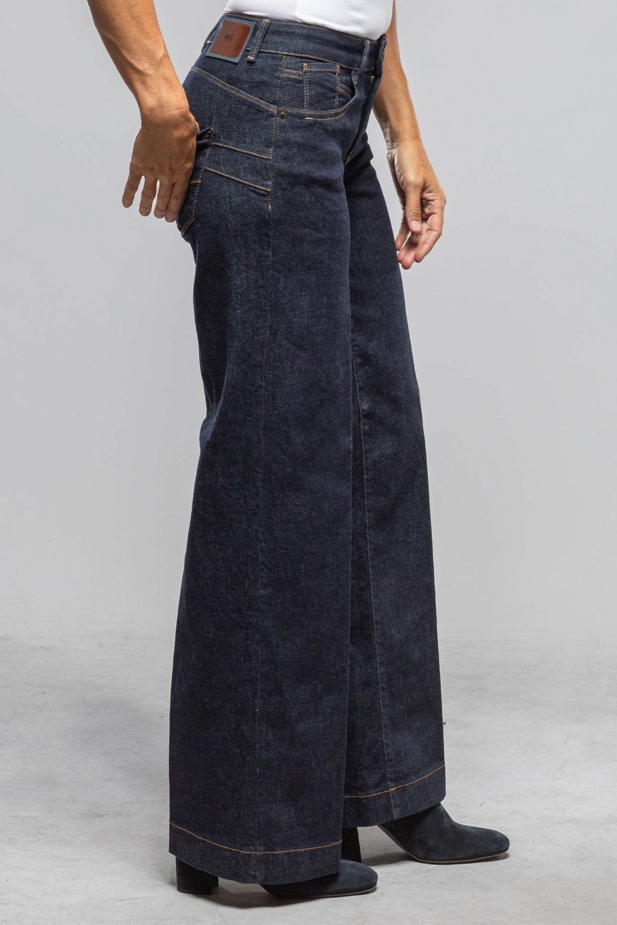 MAC Palazzo Authentic Comfort Denim In Fashion Rinsed - AXEL'S