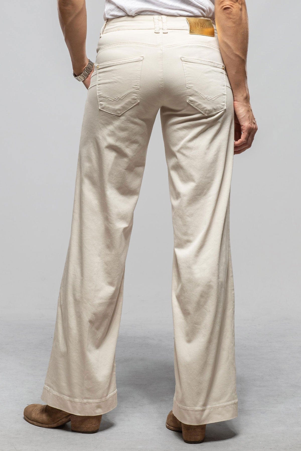 Mac Jeans MAC Rich Palazzo Wide In Antique White Ladies - Pants - Jeans