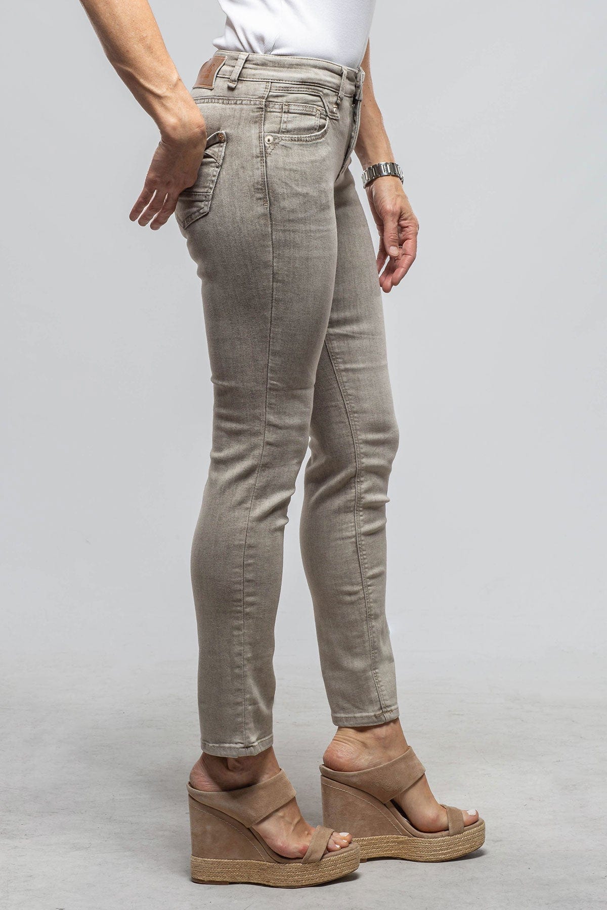 Mac Jeans MAC Rich Slim In Washed Beige Ladies - Pants - Jeans