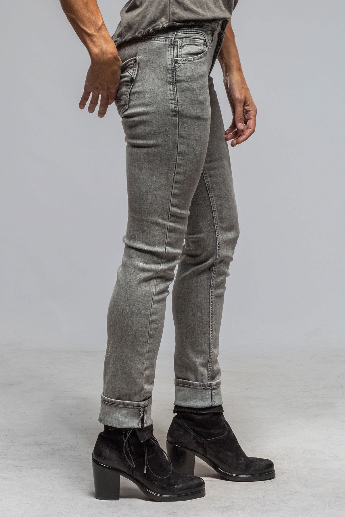 MAC Rich Slim Light Authentic Denim In Silver Grey Coated - AXEL'S