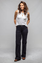 Mac Jeans MAC Wide Authentic High Stretch Gabardine In Dark Blue Ladies - Pants - Jeans