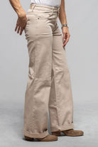 Mac Jeans MAC Wide Authentic High Stretch Gabardine In Ivory Ladies - Pants - Jeans