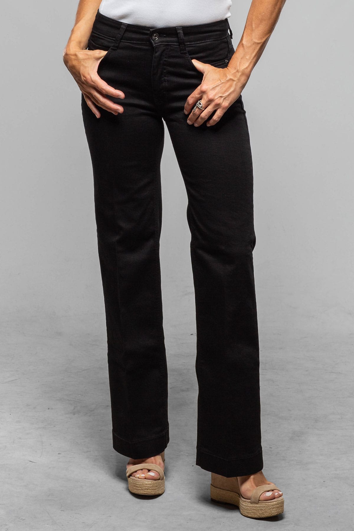 Mac Jeans MAC Wide Authentic Stretch Denim In Black Ladies - Pants - Jeans