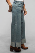 Mac Jeans Nevada Superwide Greenblue Ladies - Pants - Jeans