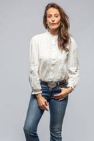 Ellie Eyelet Blouse In Off White - AXEL'S