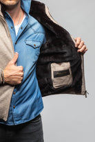 Mandelli Freeman Cashmere Mink Jacket In Sand Mens - Outerwear - Cloth