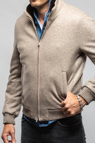 Mandelli Freeman Cashmere Mink Jacket In Sand Mens - Outerwear - Cloth