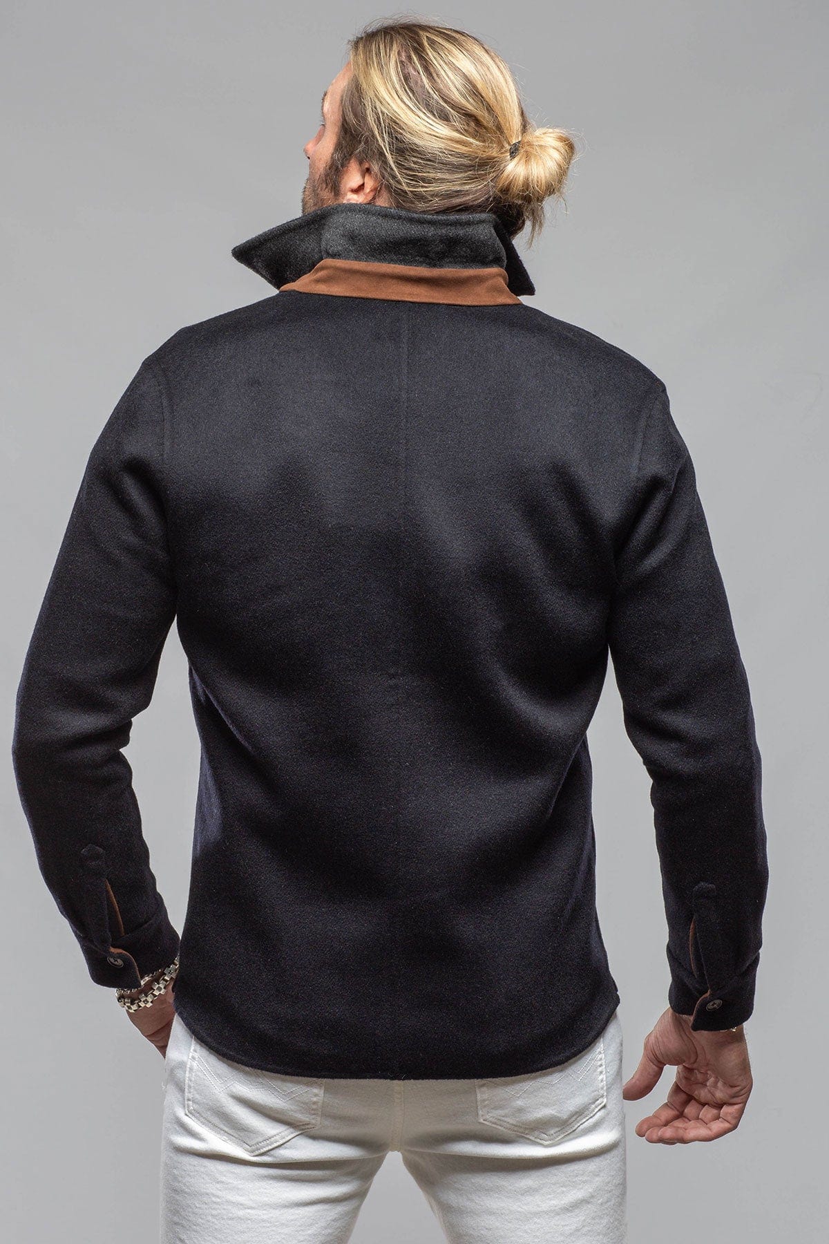 Manto Absaroka Cashmere Jacket In Navy Mens - Outerwear - Cloth