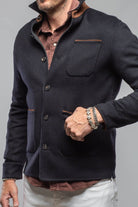 Manto Absaroka Cashmere Jacket In Navy Mens - Outerwear - Cloth
