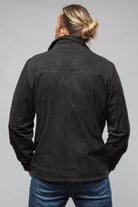 Manto Barker Buffalo Suede Jacket In Black Mens - Outerwear - Leather