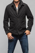 Manto Barker Buffalo Suede Jacket In Black Mens - Outerwear - Leather