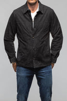 Manto Barker Buffalo Suede Jacket In Black Mens - Outerwear - Leather