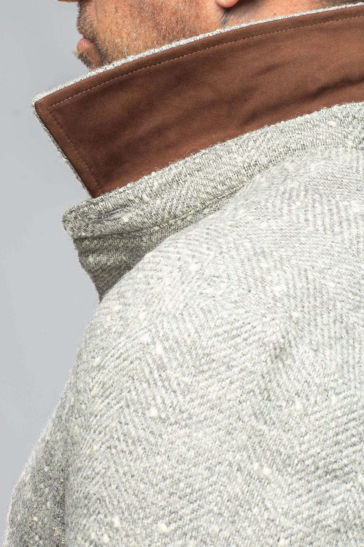 Bitterroot Donegal Overshirt In Grey - AXEL'S