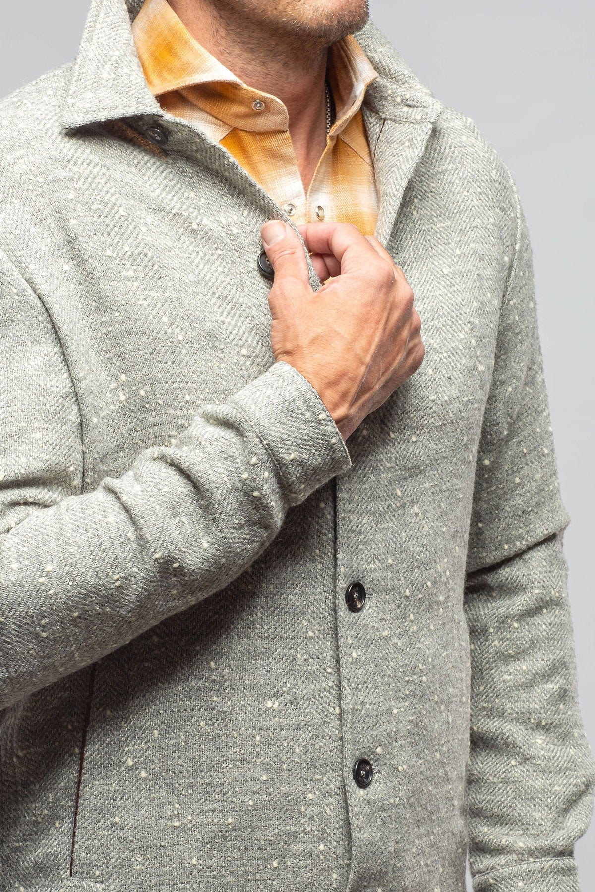 Bitterroot Donegal Overshirt In Grey - AXEL'S