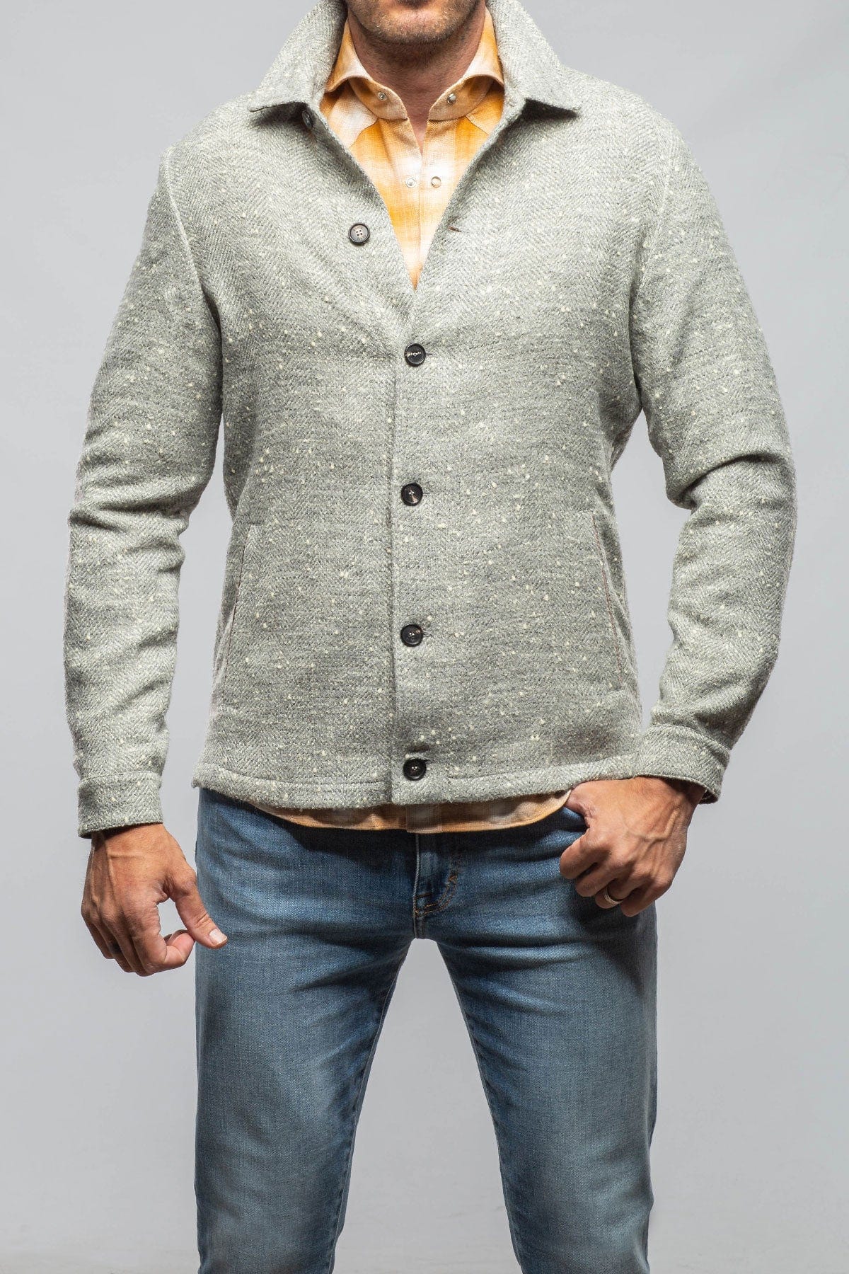 Bitterroot Donegal Overshirt In Grey - AXEL'S