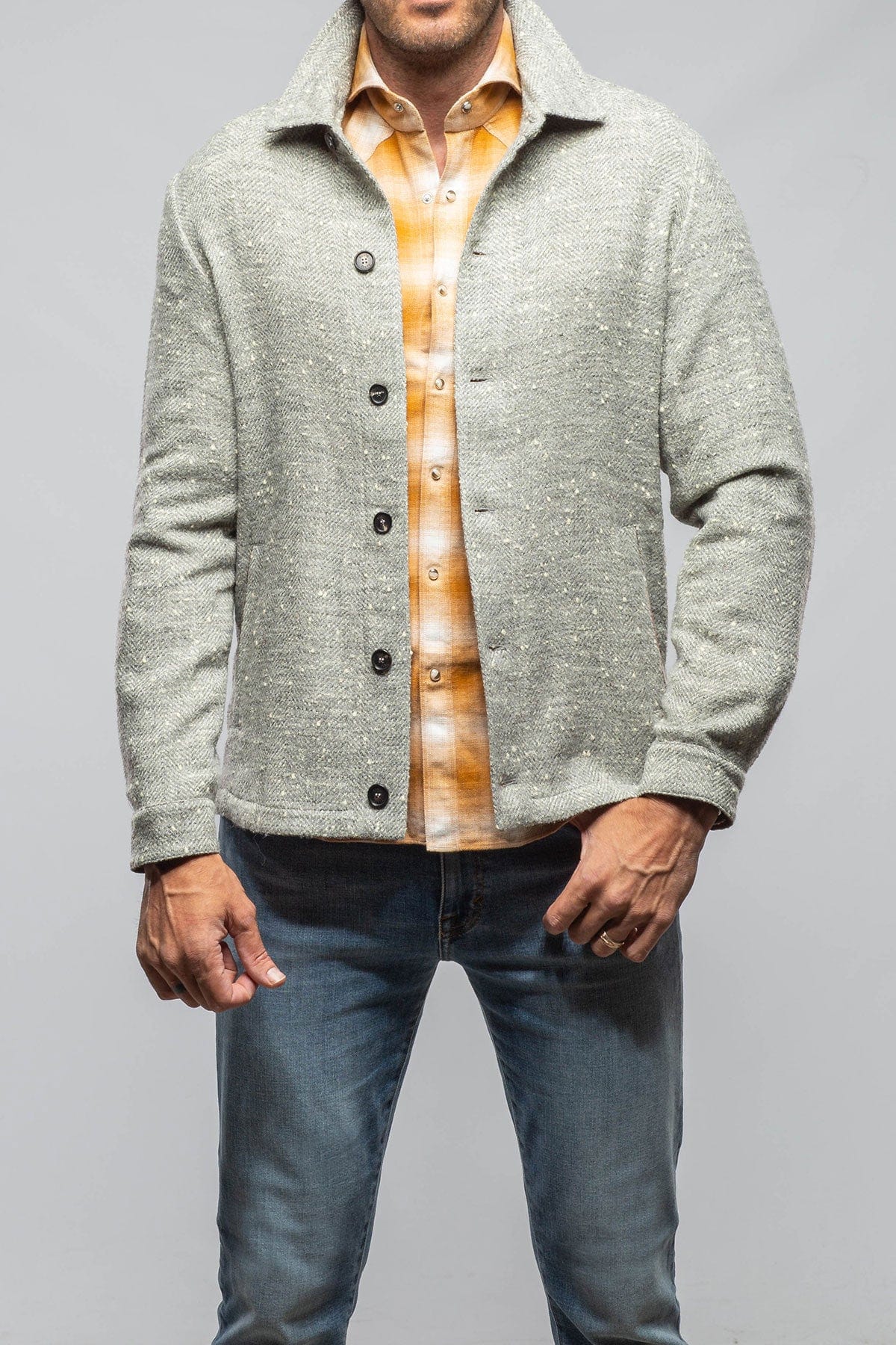 Bitterroot Donegal Overshirt In Grey - AXEL'S