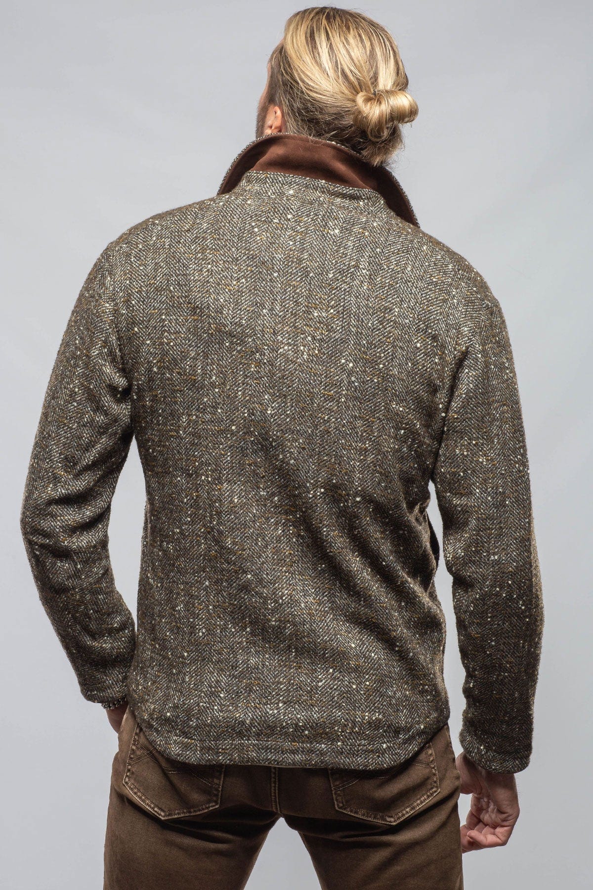 Black Reef Donegal Overshirt In Tweed - AXEL'S
