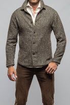 Black Reef Donegal Overshirt In Tweed - AXEL'S