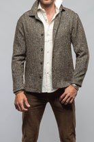 Black Reef Donegal Overshirt In Tweed - AXEL'S