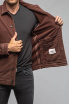 Calderwood Garment Dyed Shirt Jacket In Chocolate - AXEL'S
