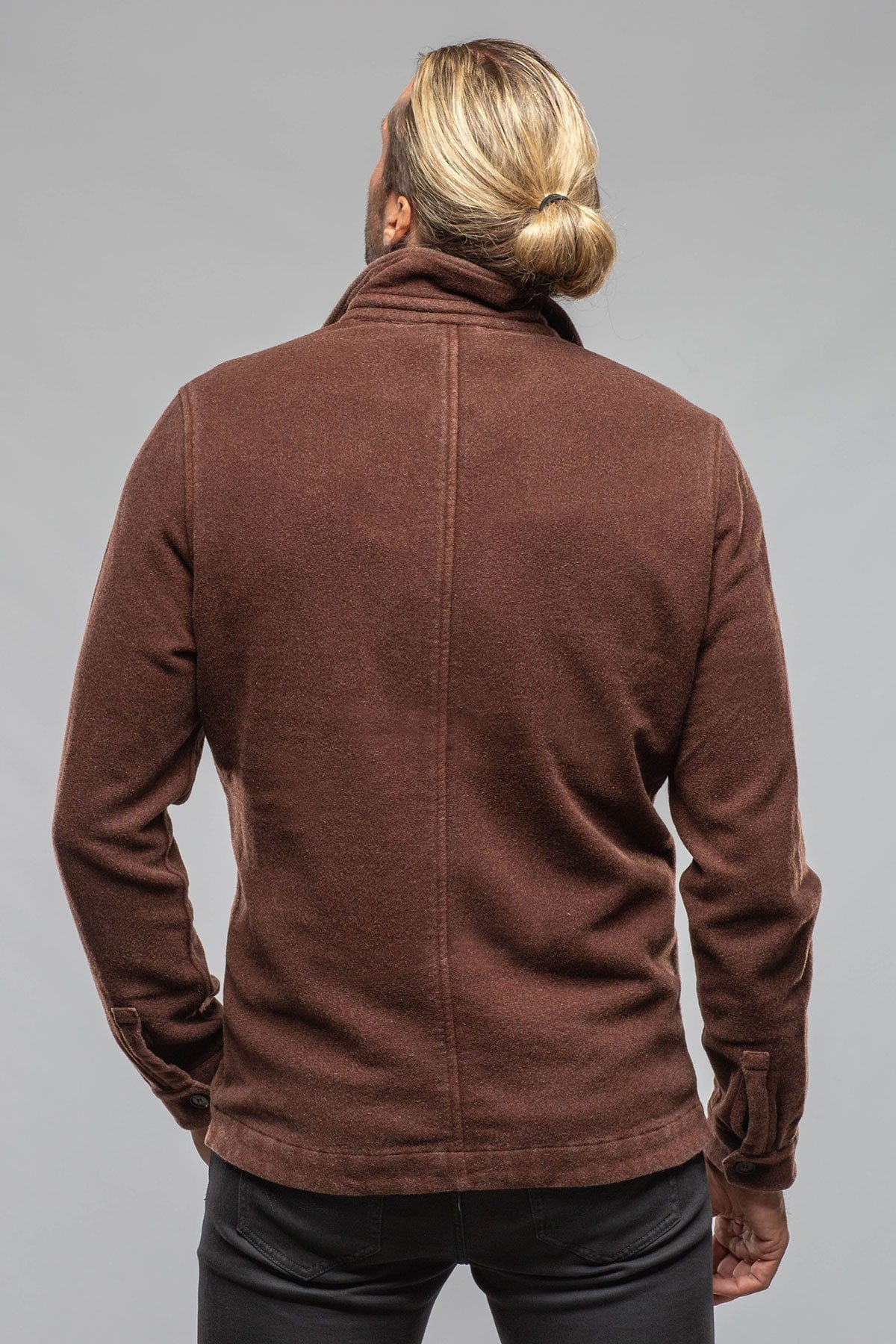 Calderwood Garment Dyed Shirt Jacket In Chocolate - AXEL'S