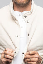 Cayuse Corduroy Jacket With Knit Sleeve In Cream - AXEL'S