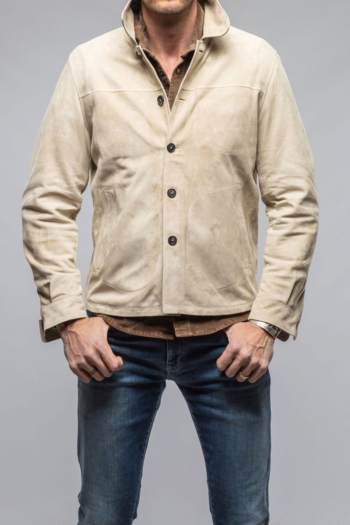 Manto Corralejo Suede Overshirt In Palomino | Axel's of Vail