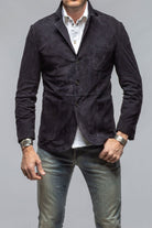 Manto Espolon Blazer In Navy Mens - Outerwear - Leather