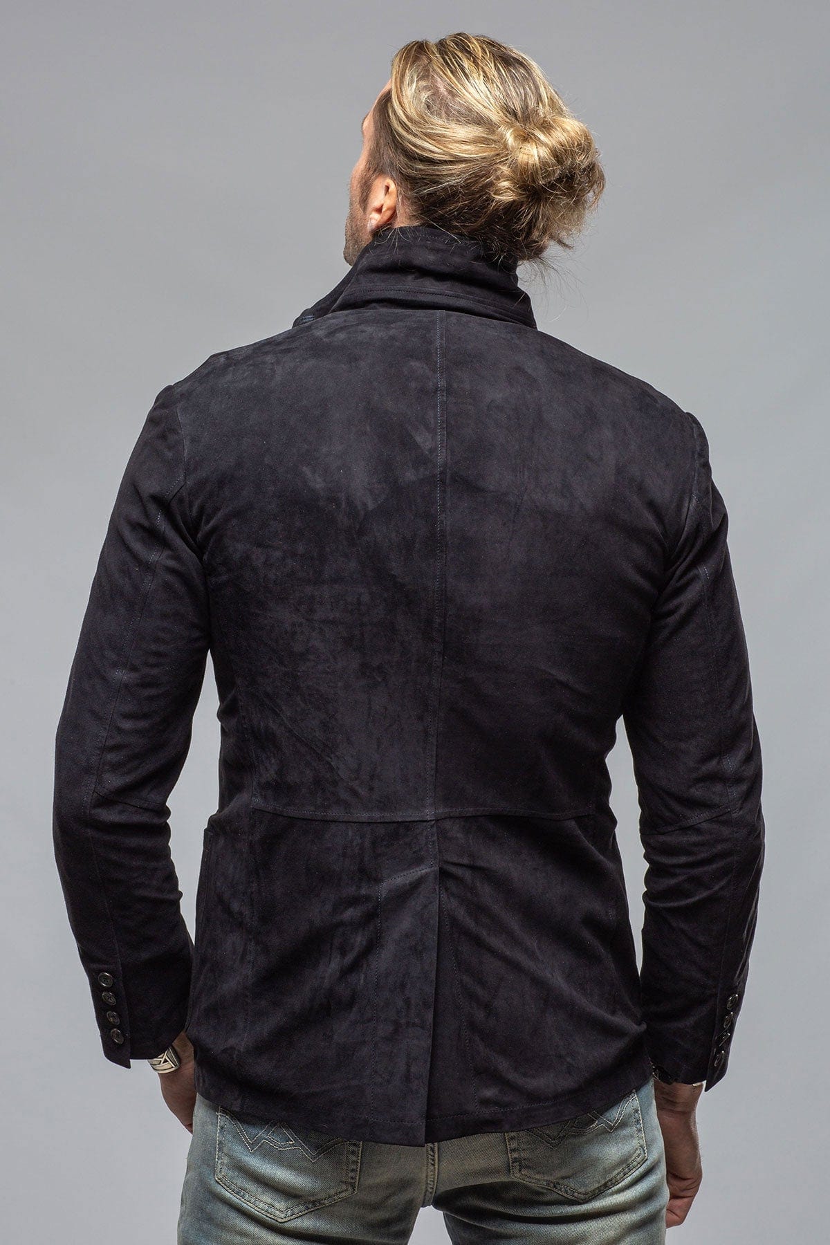 Manto Espolon Blazer In Navy Mens - Outerwear - Leather