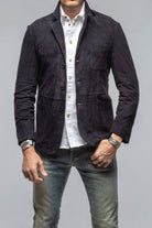 Manto Espolon Blazer In Navy Mens - Outerwear - Leather