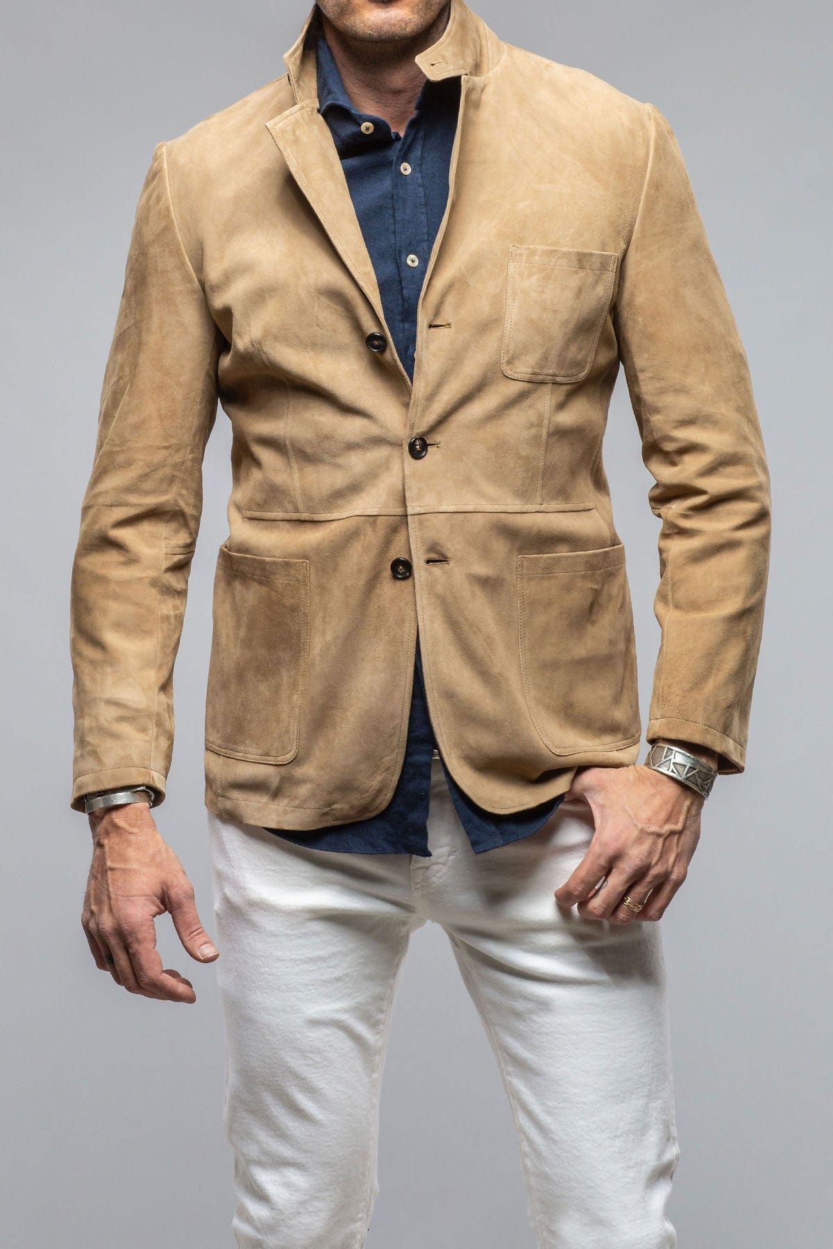 Manto Espolon Blazer In Nut Mens - Outerwear - Leather