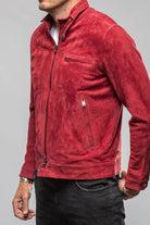 Manto McBride Moto Jacket In Burgundy Mens - Outerwear - Leather