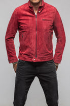 Manto McBride Moto Jacket In Burgundy Mens - Outerwear - Leather