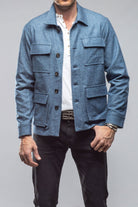 Santera Cashmere Field Jacket In Light Blue - AXEL'S