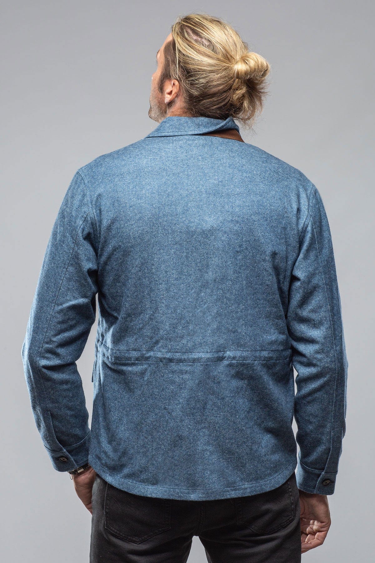 Santera Cashmere Field Jacket In Light Blue - AXEL'S