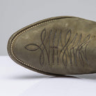 Agave Moss Boot W/ Burgundy Heel Star - AXEL'S