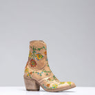 Mallory Embroidered Boot In Off White - AXEL'S